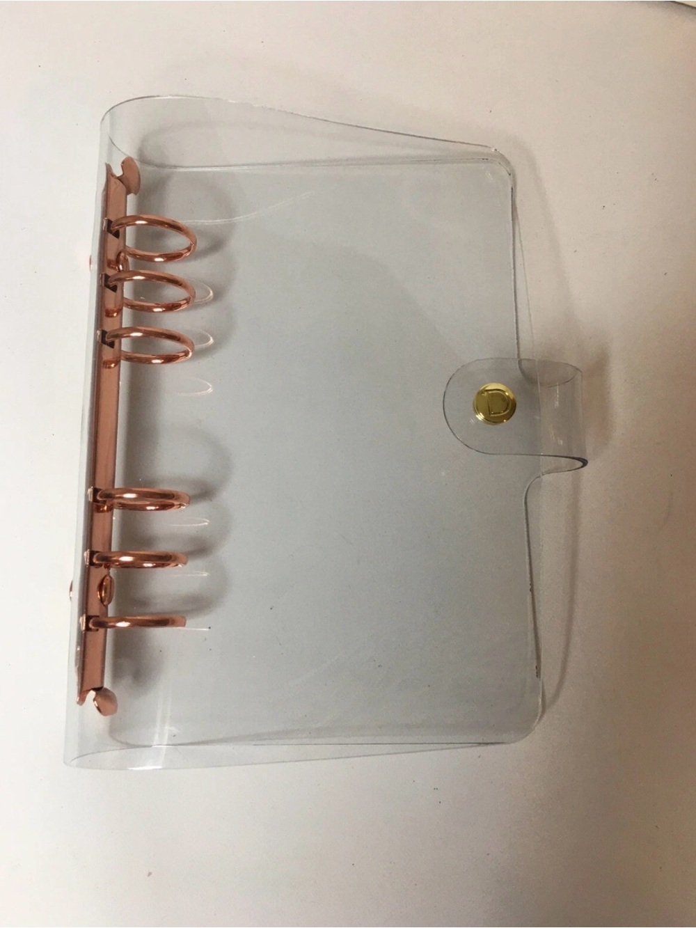 Dokibook Discagenda Snap Closure (Metallic Pink) Planner Cover Rosegold Clear